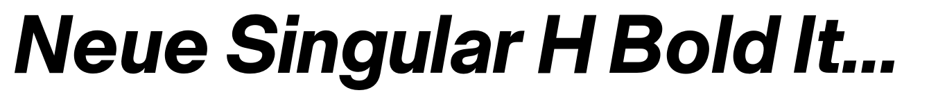 Neue Singular H Bold Italic